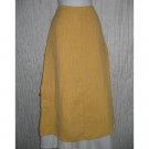 New FLAX Long Orange Striped LINEN Pocket Skirt Jeanne Engelhart Small S
