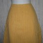 New FLAX Long Orange Striped LINEN Pocket Skirt Jeanne Engelhart Small S