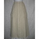 New FLAX Long & Full Earthy Textured LINEN Pocket Skirt Jeanne Engelhart Small S