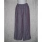 New FLAX Purple Crossweave LINEN Floods Pants Jeanne Engelhart Small S