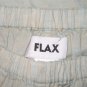New FLAX Green Crossweave LINEN Floods Pants Jeanne Engelhart Small S