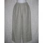 New FLAX Blue Moasic LINEN Floods Pants Jeanne Engelhart Small S