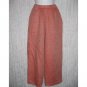 New FLAX Red Mosaic LINEN Floods Pants Jeanne Engelhart Small S