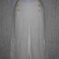 New FLAX White Textured LINEN Sailor Pants Jeanne Engelhart Small S
