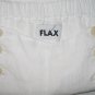 New FLAX White Textured LINEN Sailor Pants Jeanne Engelhart Small S