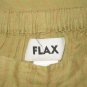 New FLAX Green Tan Crossweave LINEN Pants Jeanne Engelhart Small S