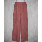 New FLAX Red Textured Long LINEN Pants Jeanne Engelhart Small S