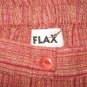 New FLAX Red Textured Long LINEN Pants Jeanne Engelhart Small S