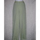 New FLAX Gray Green Long LINEN Pants Jeanne Engelhart Small S