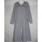 New Flax Shapely Blue LINEN Duster Dress Jacket Jeanne Engelhart Small S