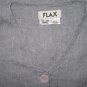 New Flax Shapely Blue LINEN Duster Dress Jacket Jeanne Engelhart Small S