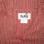 New FLAX Long Textured Red LINEN Tunic Top Jacket Jeanne Engelhart Small S