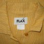 New FLAX Textured Gold Skirted LINEN Tunic Top Jacket Jeanne Engelhart Small S