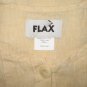 New FLAX Soft Yellow LINEN Shapely Jacket Top Jeanne Engelhart Small S