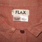 New FLAX Terracotta LINEN Shapely Jacket Top Jeanne Engelhart Small S