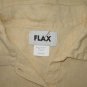 New FLAX Shapely Yellow LINEN Shirt Jeanne Engelhart Small S