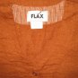 New FLAX Long Burnt Orange LINEN Jacket Top Jeanne Engelhart Small S