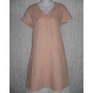 New Flax Soft Pink LINEN Tunic Dress Jeanne Engelhart Small S