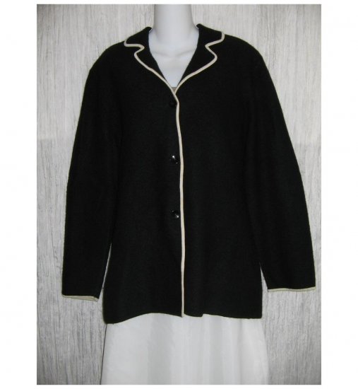 Josephine Chaus Black Wool Button Jacket Cardigan X-Large XL