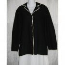 Josephine Chaus Black Wool Button Jacket Cardigan X-Large XL
