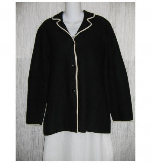 Josephine Chaus Black Wool Button Jacket Cardigan X-Large XL