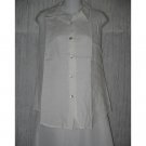 Richard Malcolm White Linen Button Shirt Tunic Top Large L