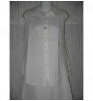Richard Malcolm White Linen Button Shirt Tunic Top Large L