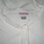 Solitaire Shapely White Cotton Button Shirt Tunic Top X-Large XL