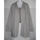 NWT FLAX Soft Cotton Gray Tunic Jacket Blazer Jeanne Engelhart 1G