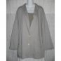 NWT FLAX Soft Cotton Gray Tunic Jacket Blazer Jeanne Engelhart 1G