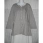 NWT FLAX Soft Shapely Cotton Gray Tunic Top Jacket Jeanne Engelhart 1G