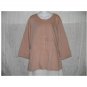 NWT FLAX Soft Shapely Cotton Blush Tunic Top Jacket Jeanne Engelhart 1G