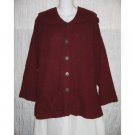 FLAX by Angelheart Merino Wool Cardigan Sweater Jeanne Engelhart S M