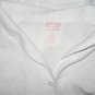 April Cornell Trading White Embroidered Linen Button Shirt Tunic Top Small Petite SP