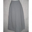 FLAX Long Full Blue Gray Textured Cotton Skirt Jeanne Engelhart Small S