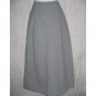 FLAX Long Full Blue Gray Textured Cotton Skirt Jeanne Engelhart Small S