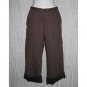 New Solitaire Brown Linen Trousers Pants Medium M