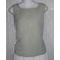 J. Jill Shapely Blue Linen Tank Top Shirt Large L