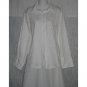 Whitewash Cotton Button Shirt Tunic Top Large L