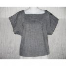 SJ Sport Boxy Gray Vintage Style Pullover Shirt Tunic Top Medium M