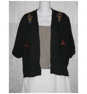 Vintage Style Black Japanese Dragon Embroidered Jacket 14