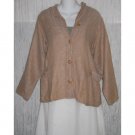 FLAX by Jeanne Engelhart Shapely Linen Button Jacket Petite P