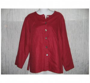 Lord & Taylor Long Raspberry Blush Linen Tunic Top Jacket Medium M