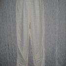 New JACKIE LOVES JOHN Cream Textured Silk Pants Small S