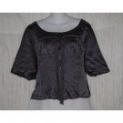 FEI Slinky Gathered Purple Silk Tunic Top Shirt Size 12 M L