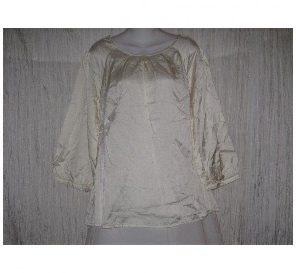 J. Jill Slinky Cream Silk Cotton Tunic Top Shirt X-Large XL