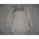 J. Jill Slinky Cream Silk Cotton Tunic Top Shirt X-Large XL