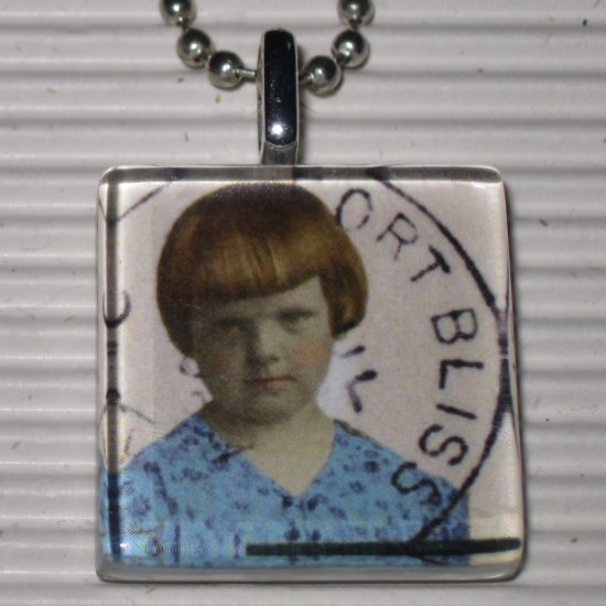 Altered Art to Wear Glass Pendant Necklace Fort Bliss