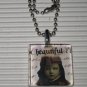 Altered Art to Wear Glass Pendant Necklace Beautiful