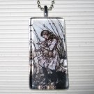 Alice in Wonderland Glass Tile Necklace Pig & Pepper